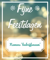 Fijne feestdagen