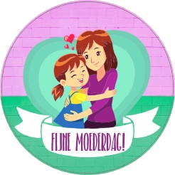 Fijne moederdag hart kleurrijk