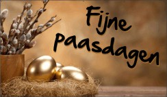 Fijne Paasdagen Gold Spandoek