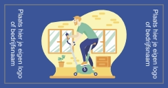 Fitness handdoek illustratie man