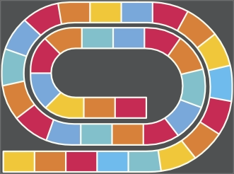 Ganzenborden kleurrijk