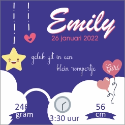 Geboorte tegel meisje