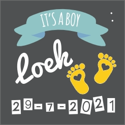 Geboortetegel jongen