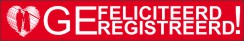 Gefeliciteerd geregistreerd