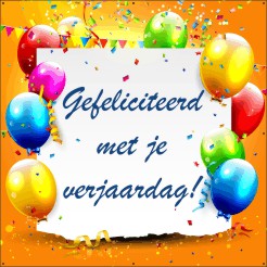 Gefeliciteerd knallende kleuren