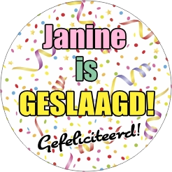 Geslaagd confetti (Achter Glas)