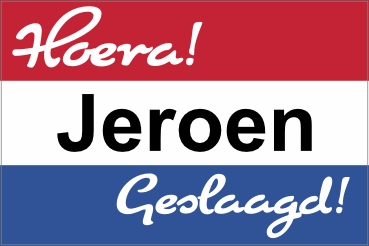 Geslaagd sticker vlag