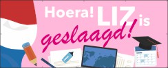 Geslaagd van school Spandoek
