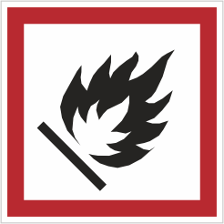 GHS ontvlambaar magneetsticker
