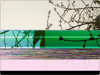 Glitch Art laptop sticker 15 inch