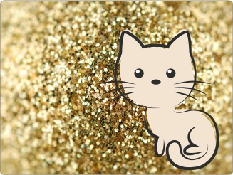 Glitters Kitty sticker 15 inch