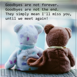 Goodbyes are not forever