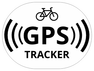GPS fiets sticker zilver