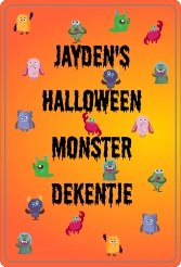 Halloween fleece deken met eigen tekst