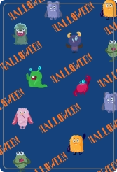 Halloween fleece deken met figuurtjes