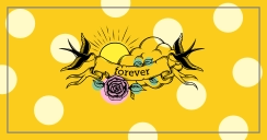 Handdoek Forever Tattoo Geel