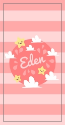 Handdoek met naam roze