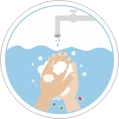 Handen wassen icoon