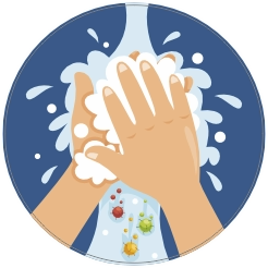 Handen wassen sticker