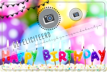 Happy Birthday Kaarsjes Fleecedeken