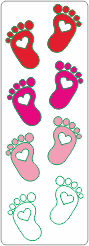 Happy feet losse contour gesneden voetjes
