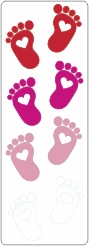 Happy feet losse contour gesneden voetjes