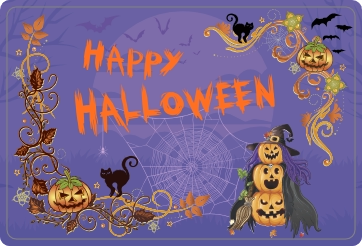 Happy halloween fleece deken