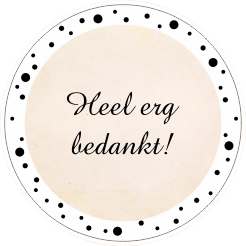 heel erg bedankt