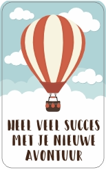 Heel veel succes air balloon