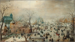 Hendrick Avercamp - Winterlandschap met schaatsers