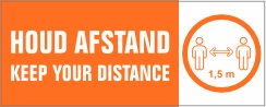 Houd afstand oranje