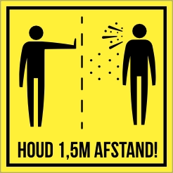 Houd afstand tegel