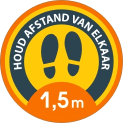 Houd afstand van elkaar vloersticker 1,5 meter