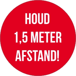 Houd 1,5 meter afstand