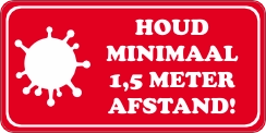 Houd minimaal 1,5 meter afstand