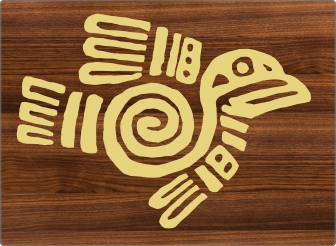Hout met vogel sticker 17 inch