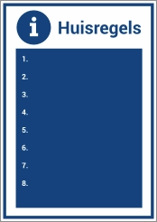 Huisregels A3 formaat