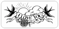 I love you tattoo style