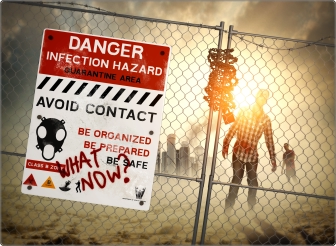 Infection hazard sticker 17 inch
