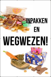 Inpakken en wegwezen Spandoek