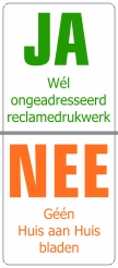 Ja-Nee sticker verticaal wit