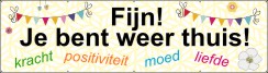 Je bent weer thuis