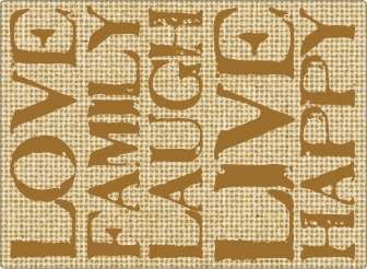 Jute met tekst sticker 17 inch