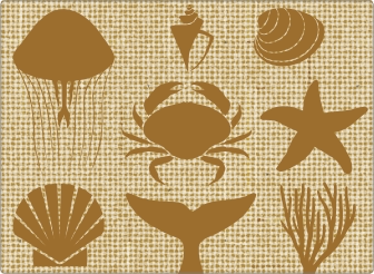 Jute oceaan sticker 17 inch