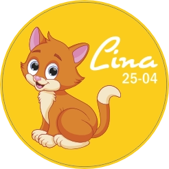Kat geboortesticker