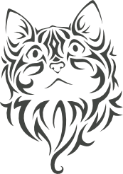 Kat tribal antraciet