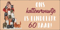 Kattenvrouwtje 60 jaar
