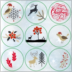 Kerst winter stickers