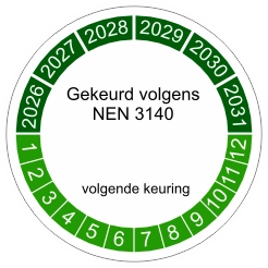keuring groen 4cm 2022 nen 3140