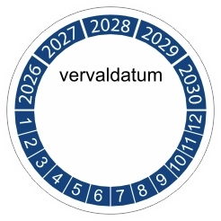 keuringgsticker blauw 3cm 2022 vervaldatum